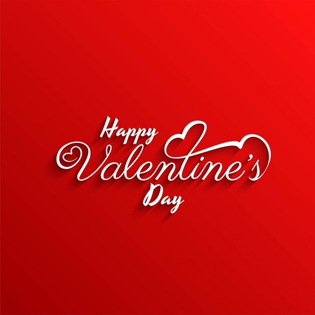 Happy Valentine's day stylish red background