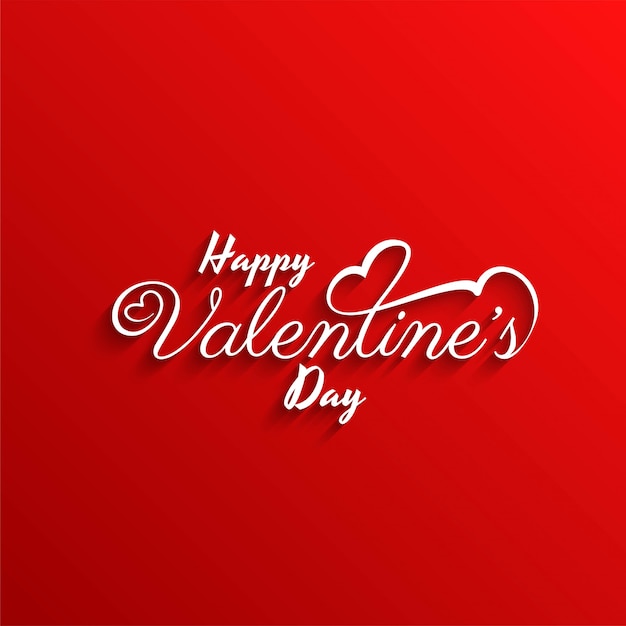 Happy Valentine's day stylish red background