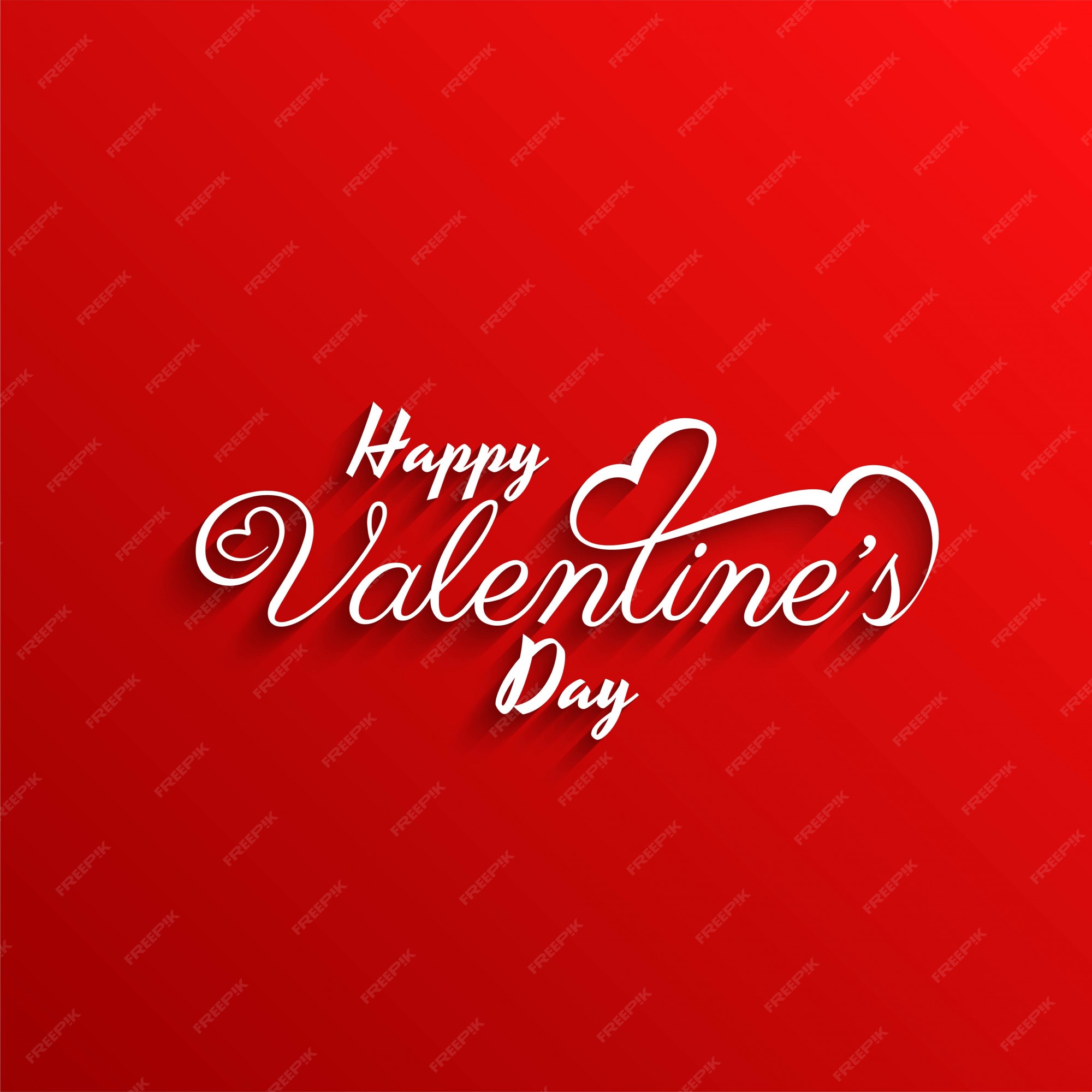 Free Vector | Happy valentine's day stylish red background