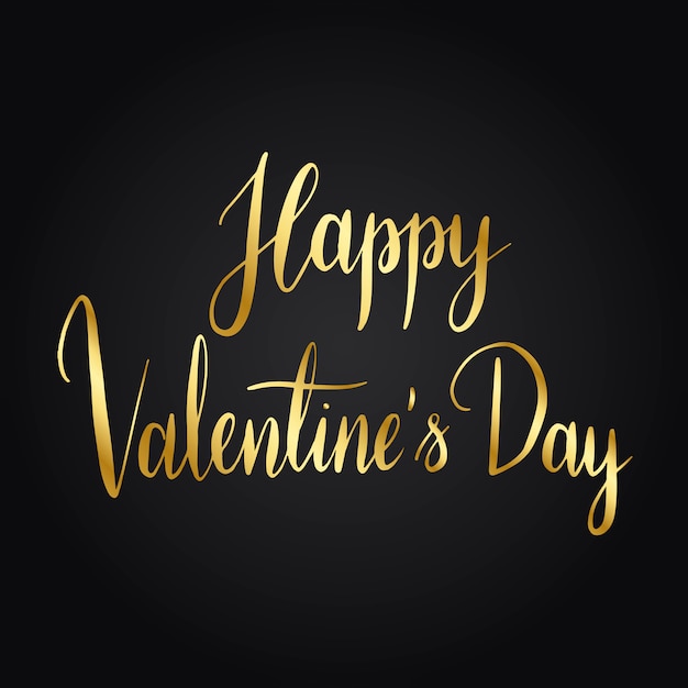 Free vector happy valentine s day typography style vector