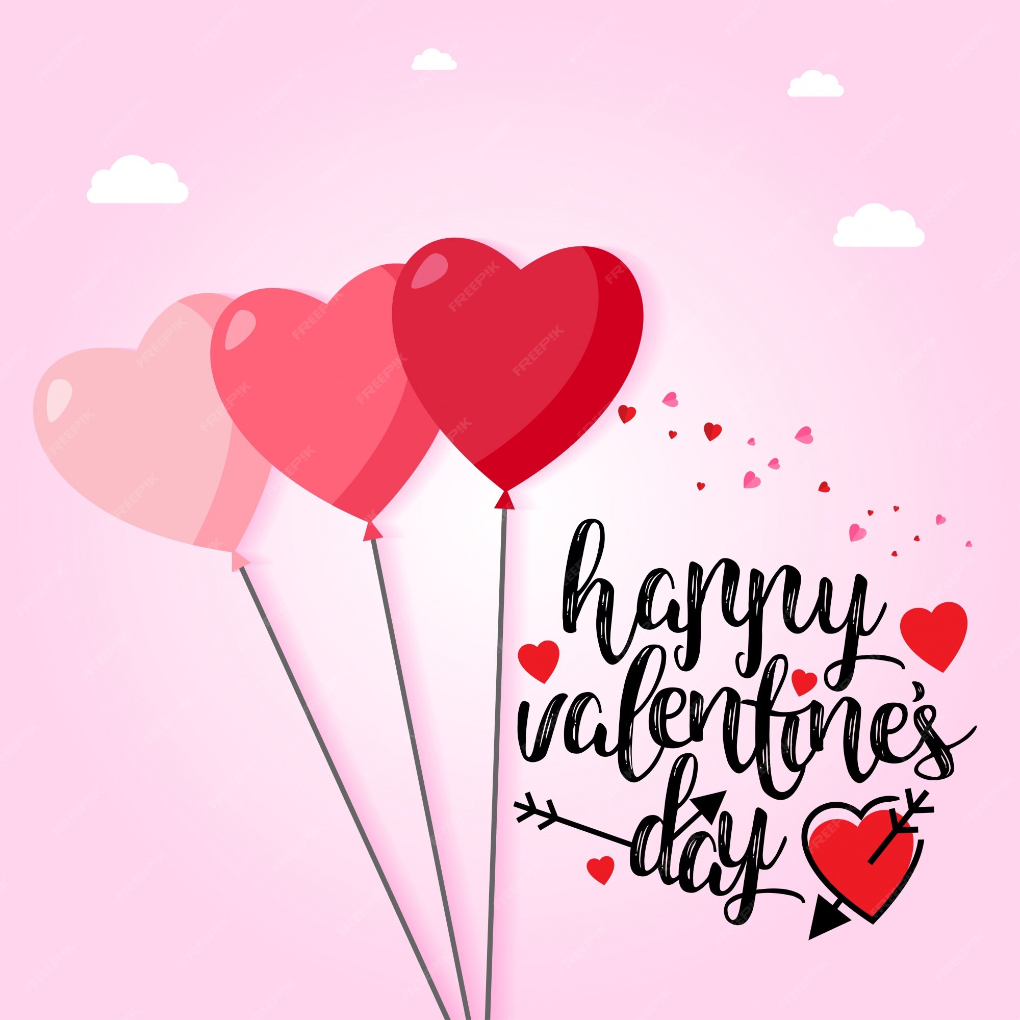 Free Vector | Happy valentine's day with light pink background