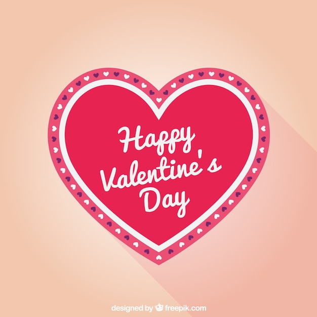 Free vector happy valentine's heart greeting card
