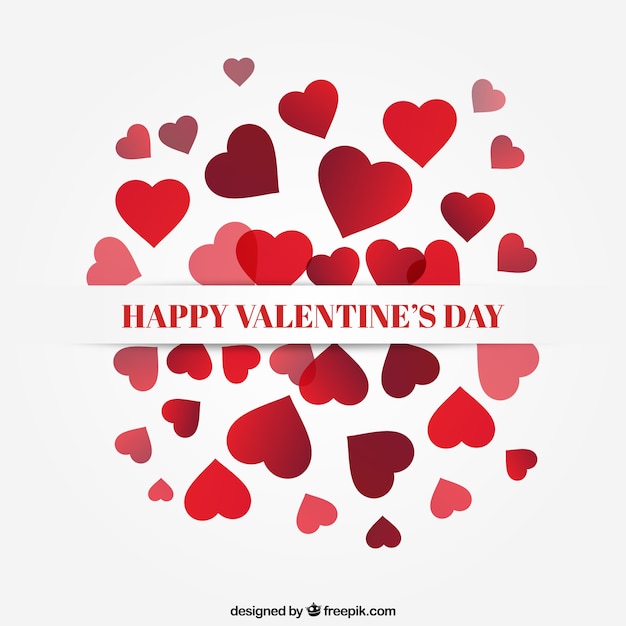 Free vector happy valentine's romantic card