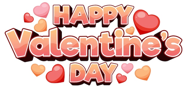 Free vector happy valentine39s day banner with hearts