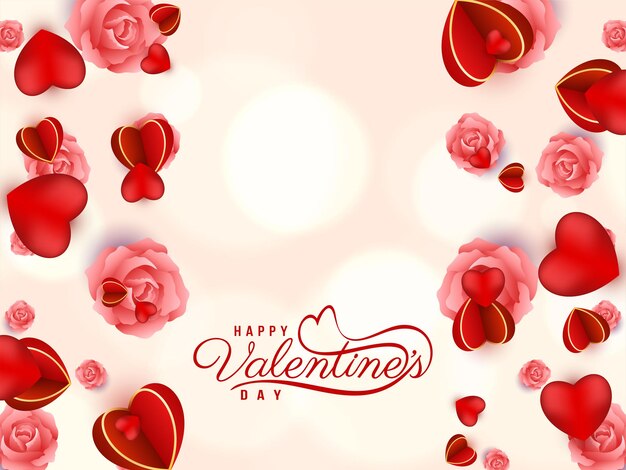 Счастливый день Святого Валентина красивый вектор дизайна поздравительных открыток