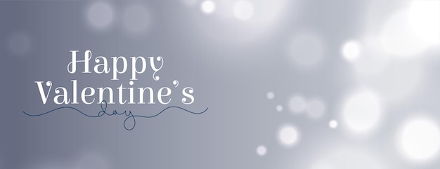 Free vector happy valentines day bokeh gray background