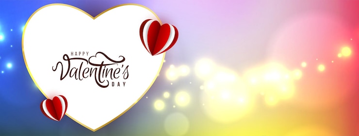 मुफ़्त वेक्टर happy valentines day celebration greeting beautiful banner design