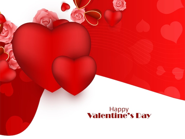 Happy Valentines day celebration greeting card background vector