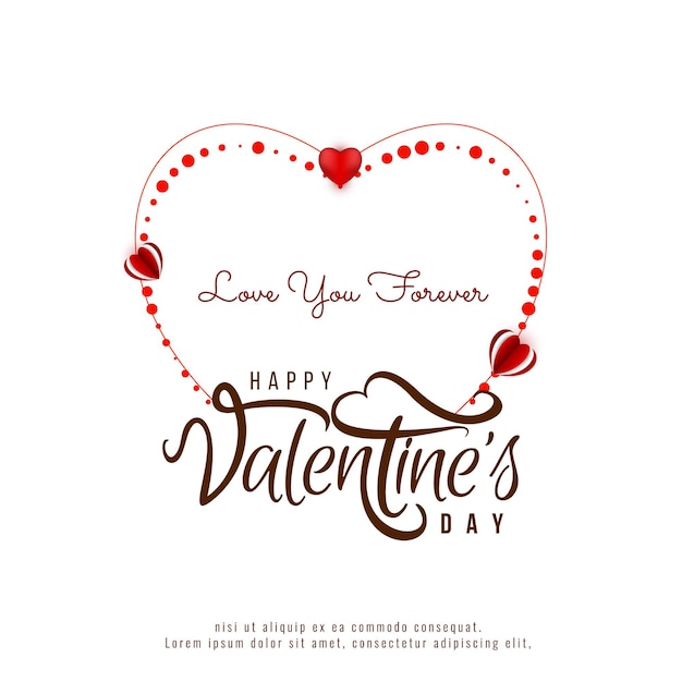Happy Valentines day celebration stylish love background vector