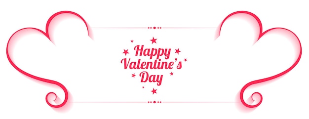 Happy valentines day decorative banner lovey 