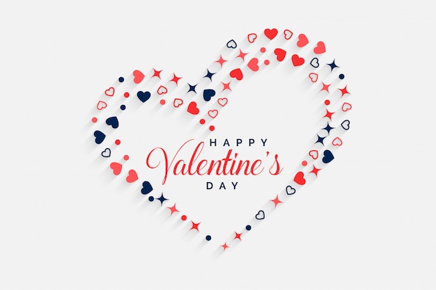 Happy valentines day decorative hearts background