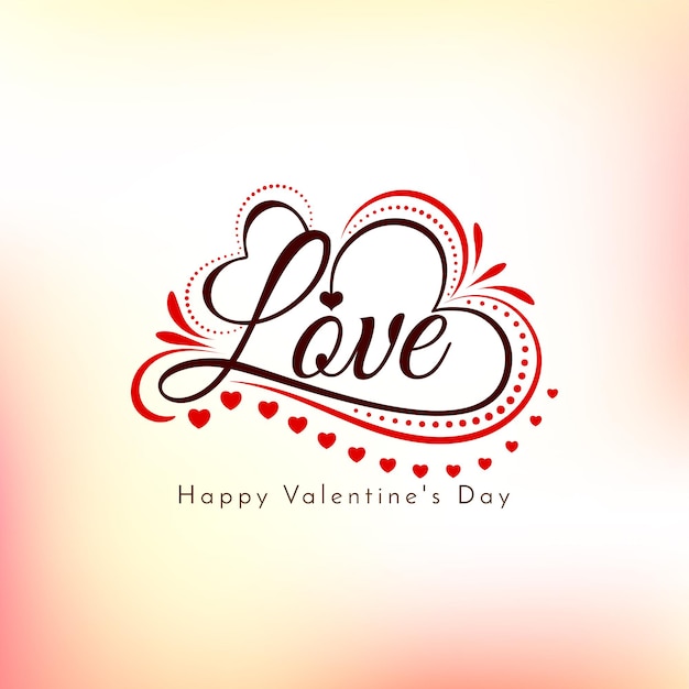 Happy Valentines day decorative text design celebration background vector