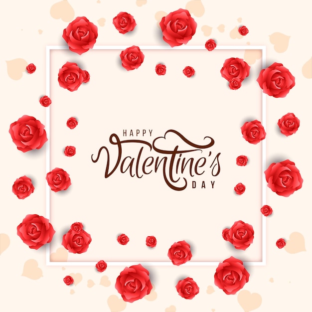 Happy Valentines day elegant decorative love background design vector