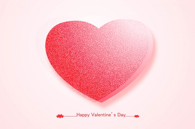 Happy Valentines day greeting card with hearts