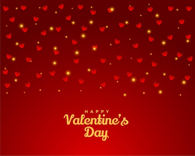 Happy valentines day hearts greeting card design background