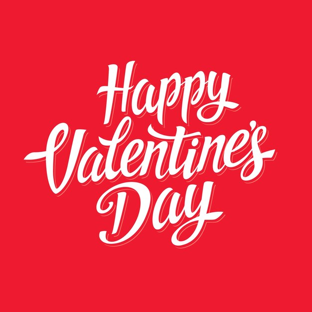 Happy valentines day lettering message