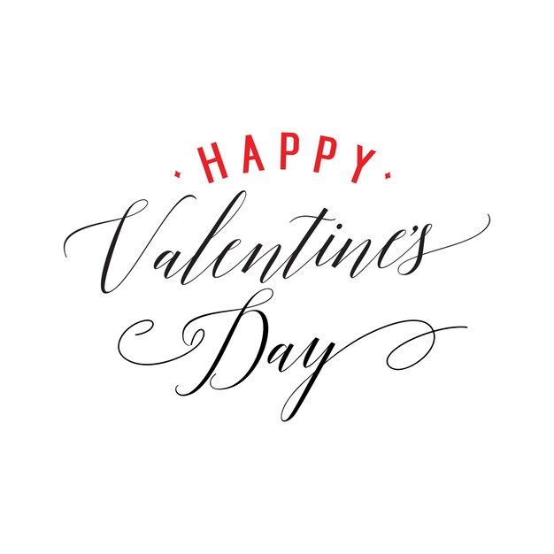 Happy Valentines Day Lettering