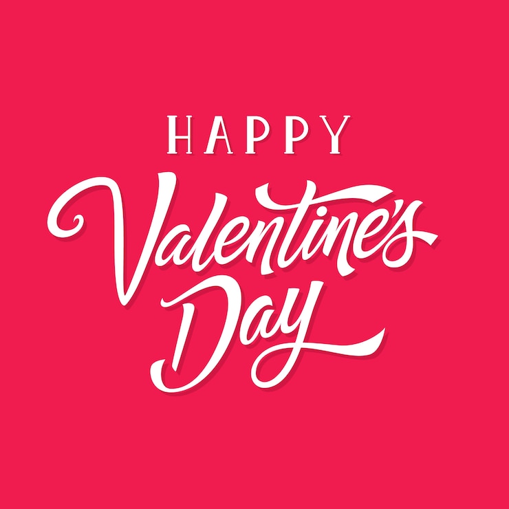 Free Vector happy valentines day lettering
