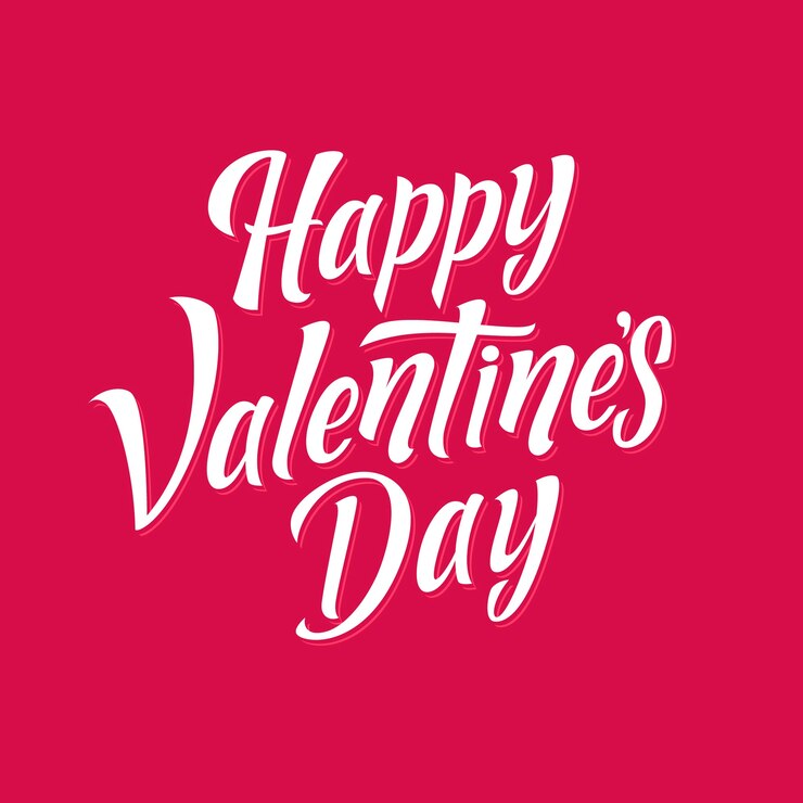 Free Vector happy valentines day lettering