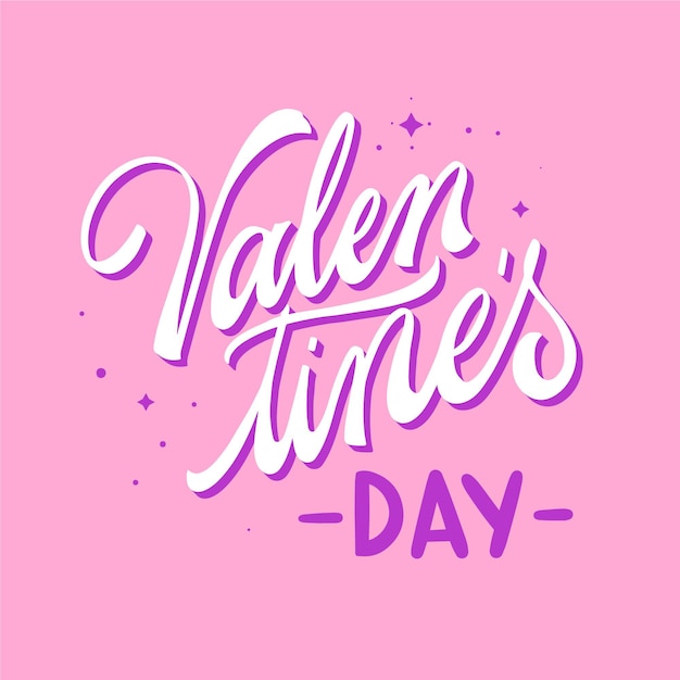 Happy valentines day lettering