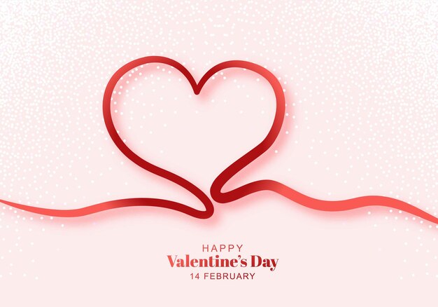 С днем святого валентина прекрасное сердце поздравительная открытка фон