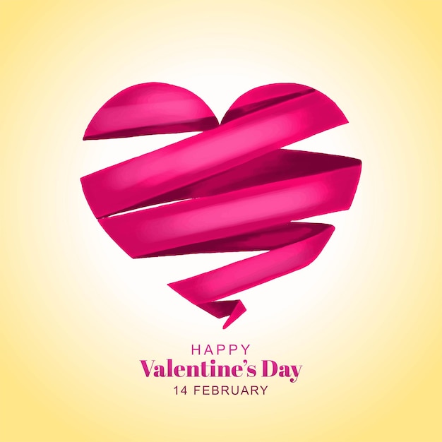 Free vector happy valentines day lovely heart greeting card background