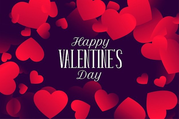Free vector happy valentines day lovely hearts  design