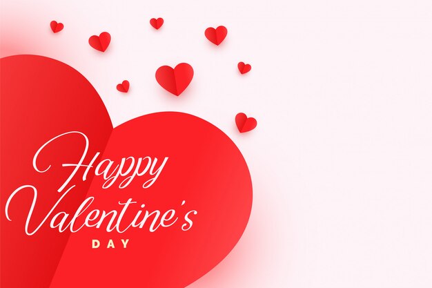 С Днем Святого Валентина в стиле оригами сердца дизайн поздравительной открытки