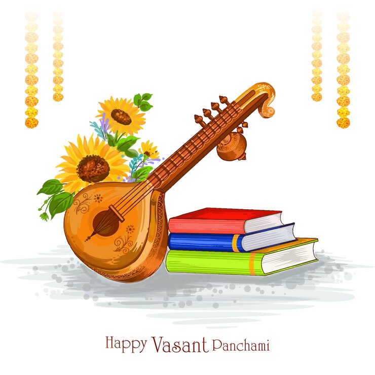 मुफ़्त वेक्टर happy vasant panchami cultural indian festival card background