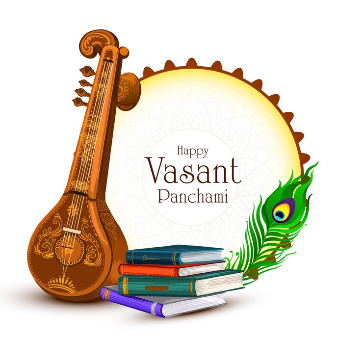 मुफ़्त वेक्टर happy vasant panchami cultural indian festival card background