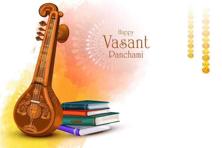 मुफ़्त वेक्टर happy vasant panchami cultural indian festival card background