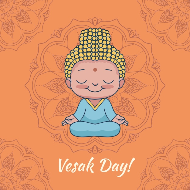 Happy vesak artisitc drawing