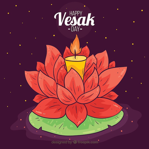 Free vector happy vesak day background