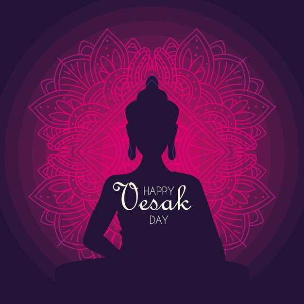 Free vector happy vesak day event card