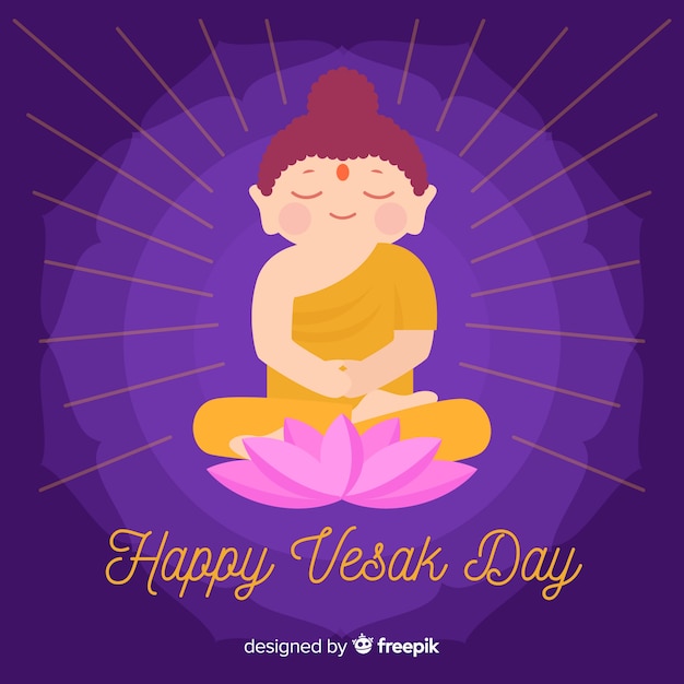 Free vector happy vesak day