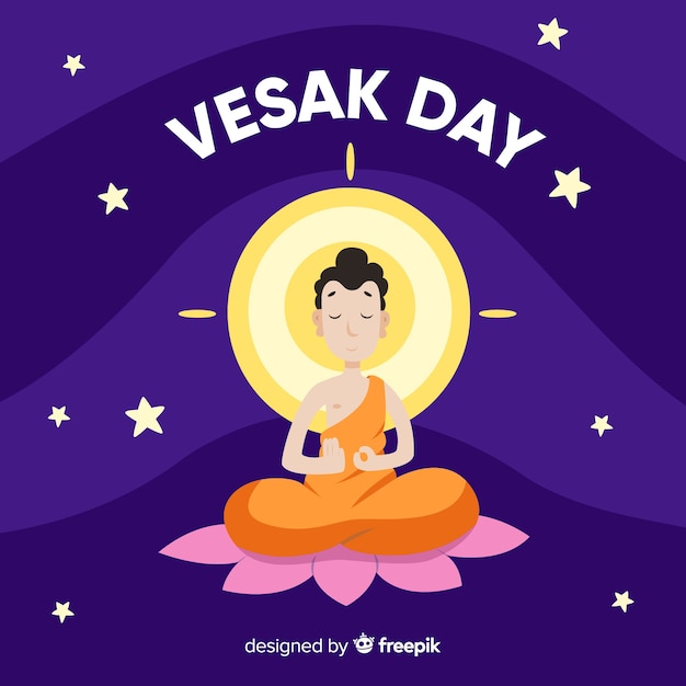 Vettore gratuito buon giorno di vesak