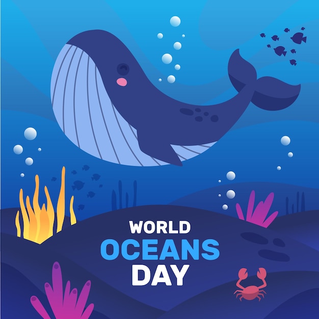 Happy whale and algae oceans day