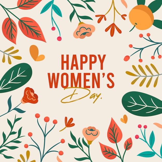 Happy women day message concept