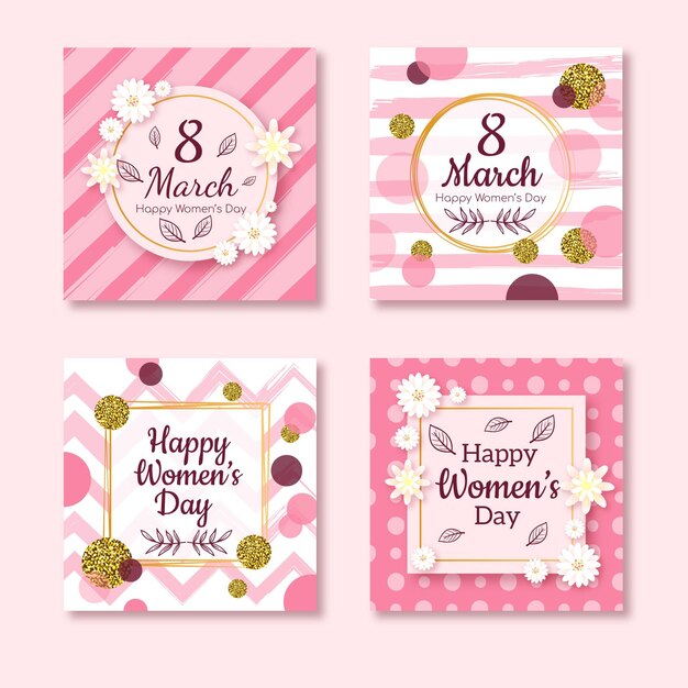 Happy Women's day 8 march card collection