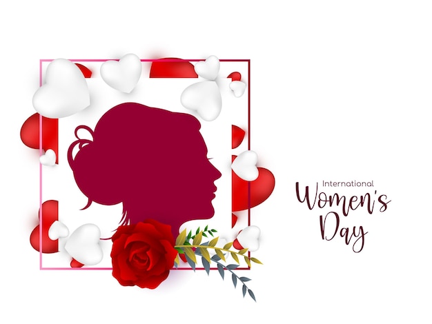 Happy women's day 8 march greeting background design