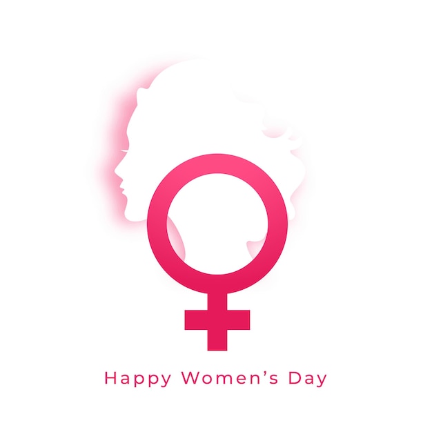 Free vector happy women's day background with female sign for rights