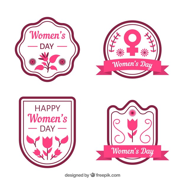 Happy women's day badges