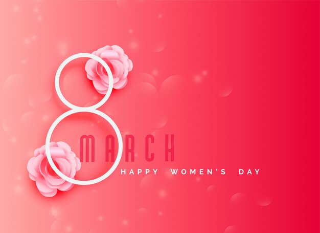 ピンク色をテーマにした幸せな女性の日のお祝いの背景