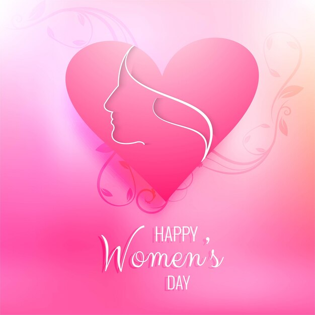 행복한 여성의 날 축하 우아한 인사말 카드 디자인