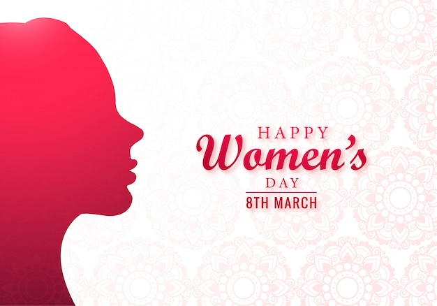 행복한 여성의 날 축하 컨셉 카드 디자인