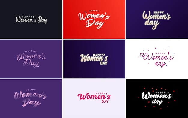 Happy women's day design with a realistic illustration of a bouquet of flowers and a banner reading march 75