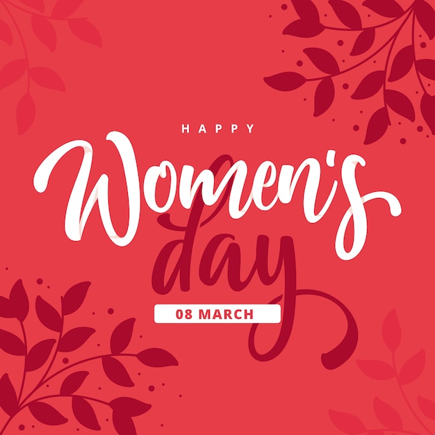 Happy women's day in flat design