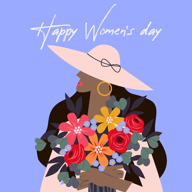 Happy women's day in floral style