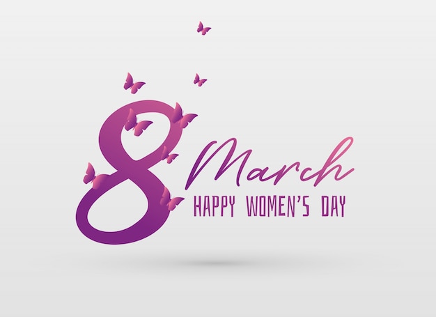 happy women's day greeing card design background