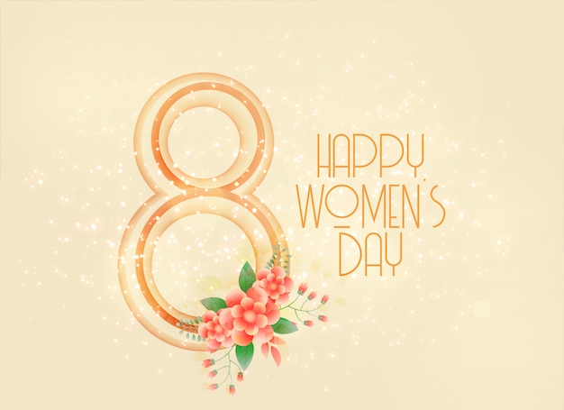 Бесплатное векторное изображение Счастливый женский день 8 марта фон